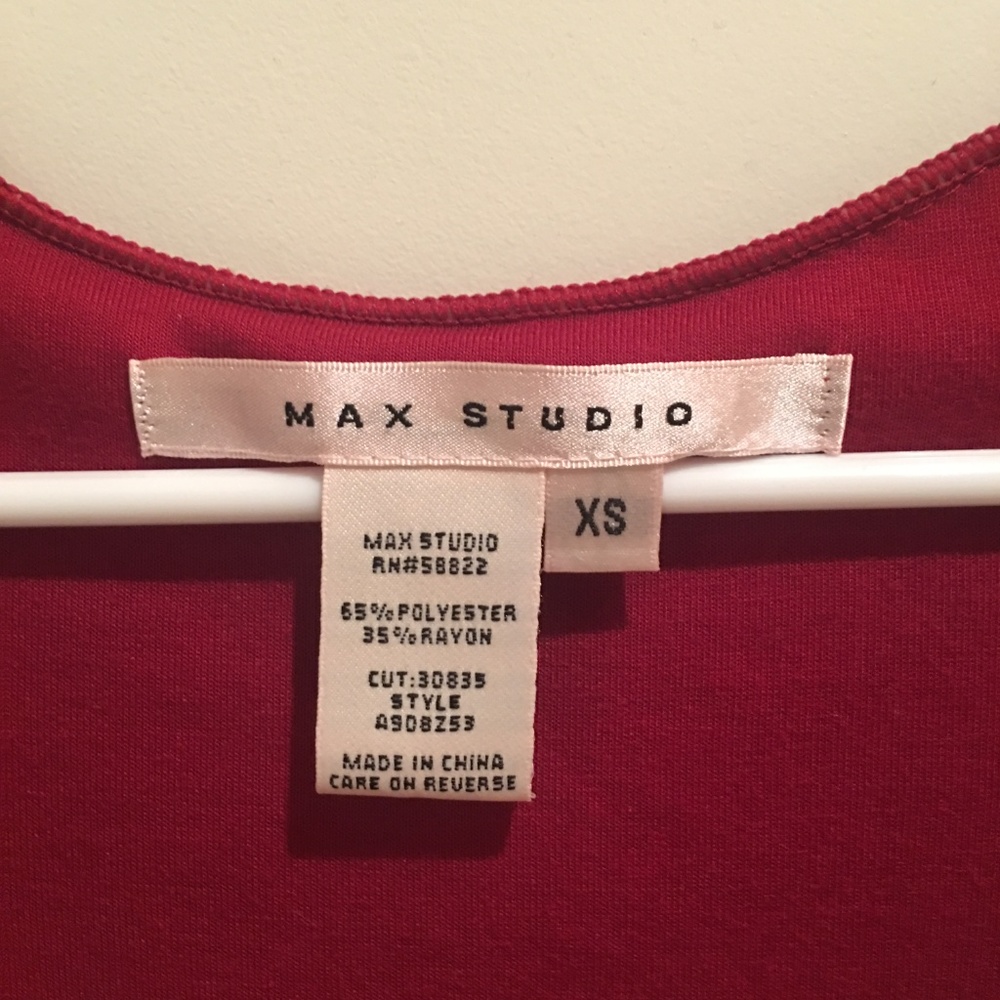 Max Studio Nordstrom Rack Red Ruffle Dress Size XS - Picture 3 of 3